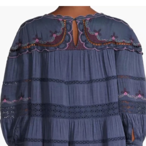 Johnny Was Embroidered Reina Linen Oversized Dress XS - Picture 12 of 14